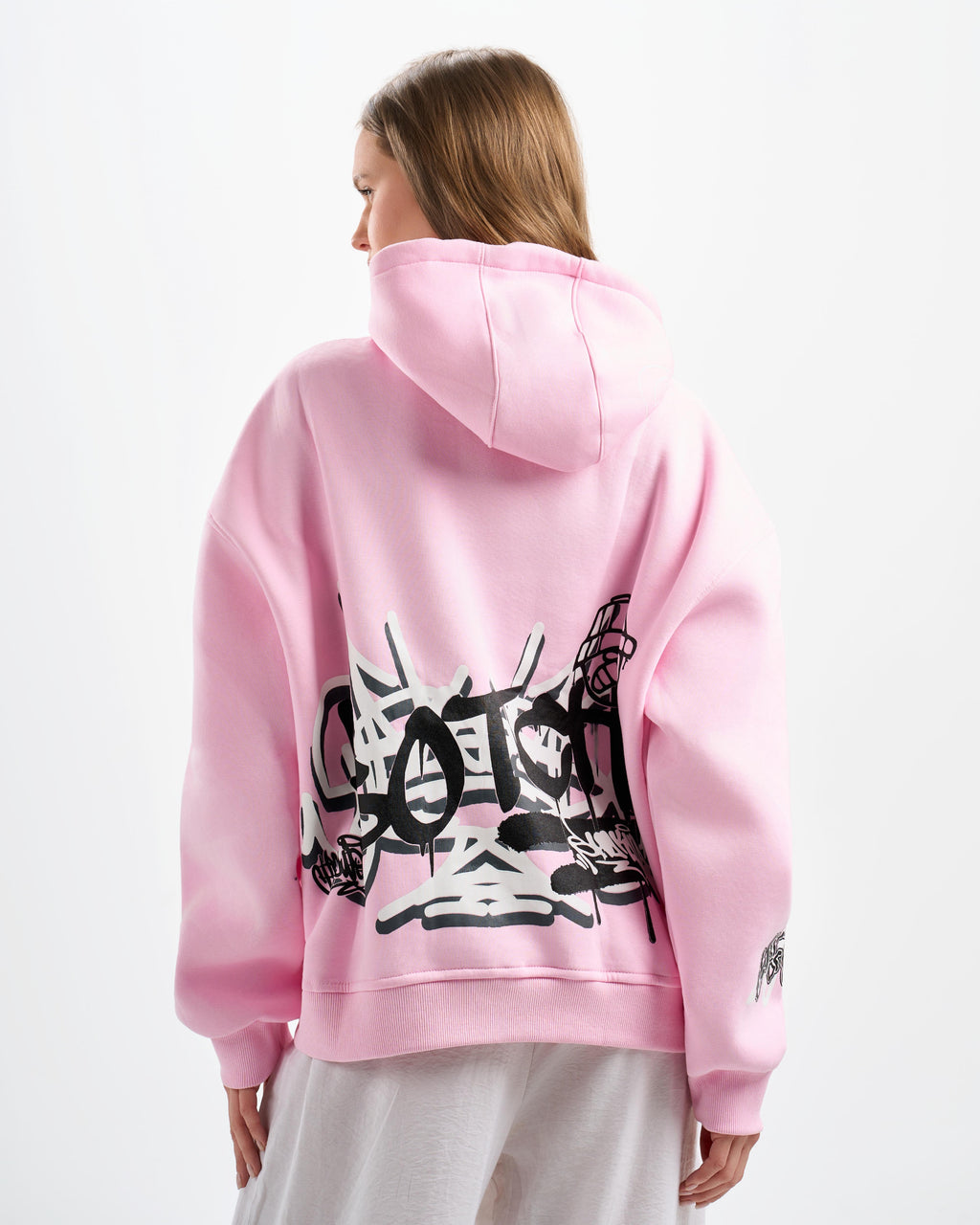 Botchi Melton Hoodie Pink