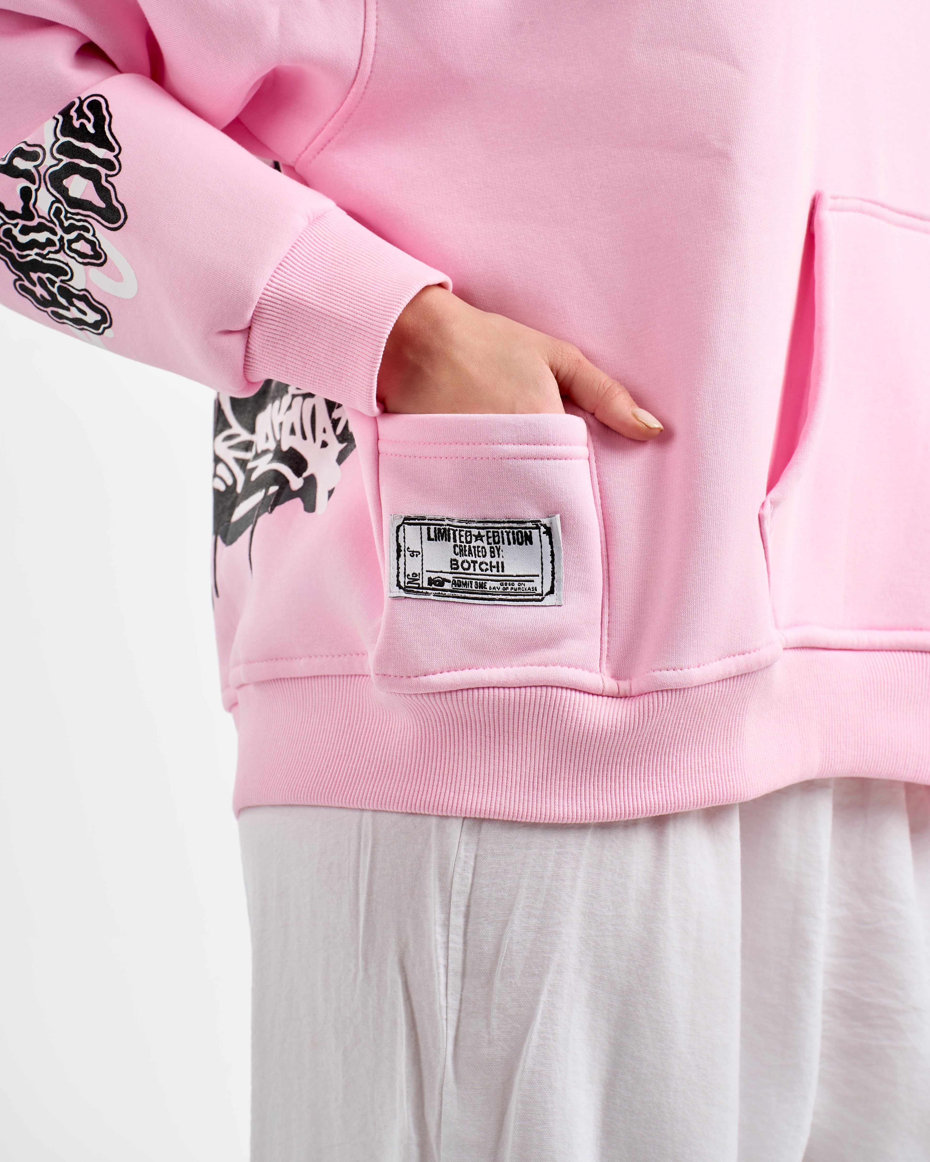 Botchi Melton Hoodie Pink