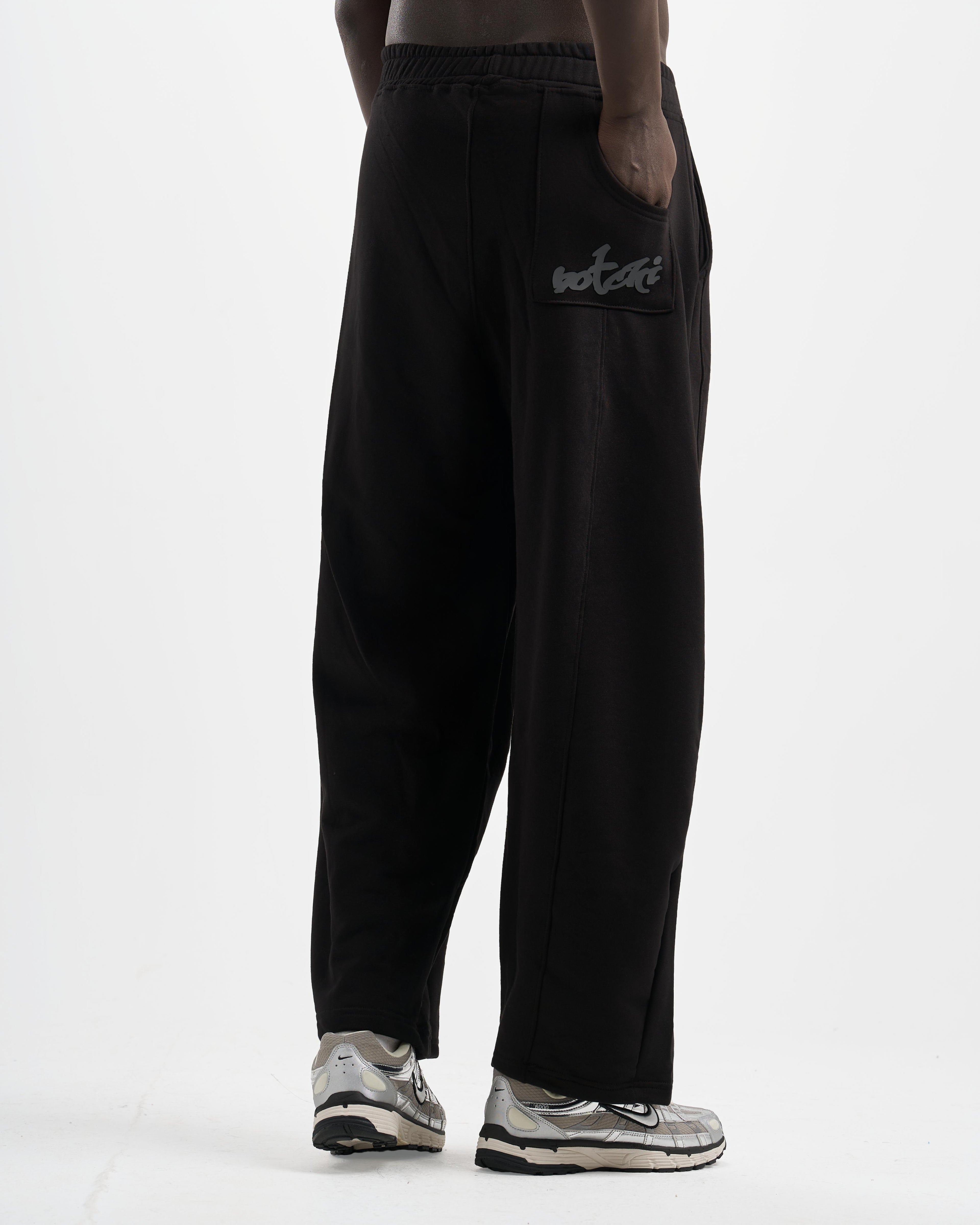 Botchi Melton Pants Black (Wide Leg)