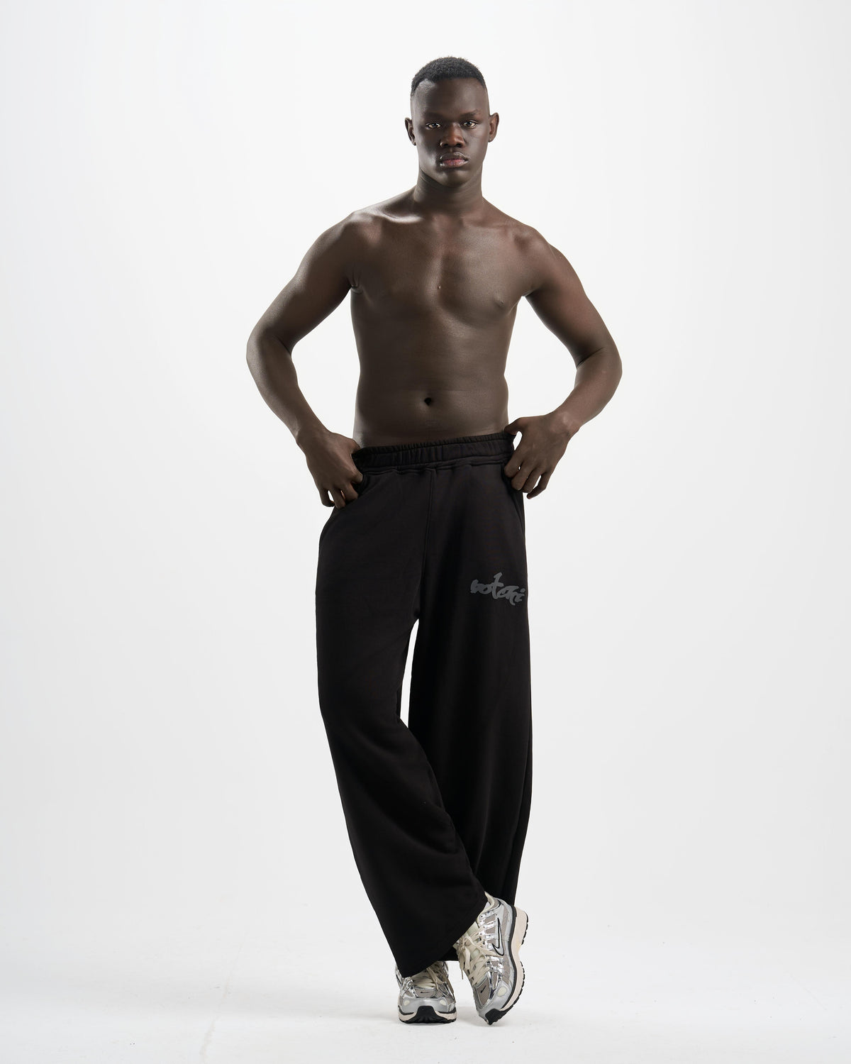 Botchi Melton Pants Black (Wide Leg)