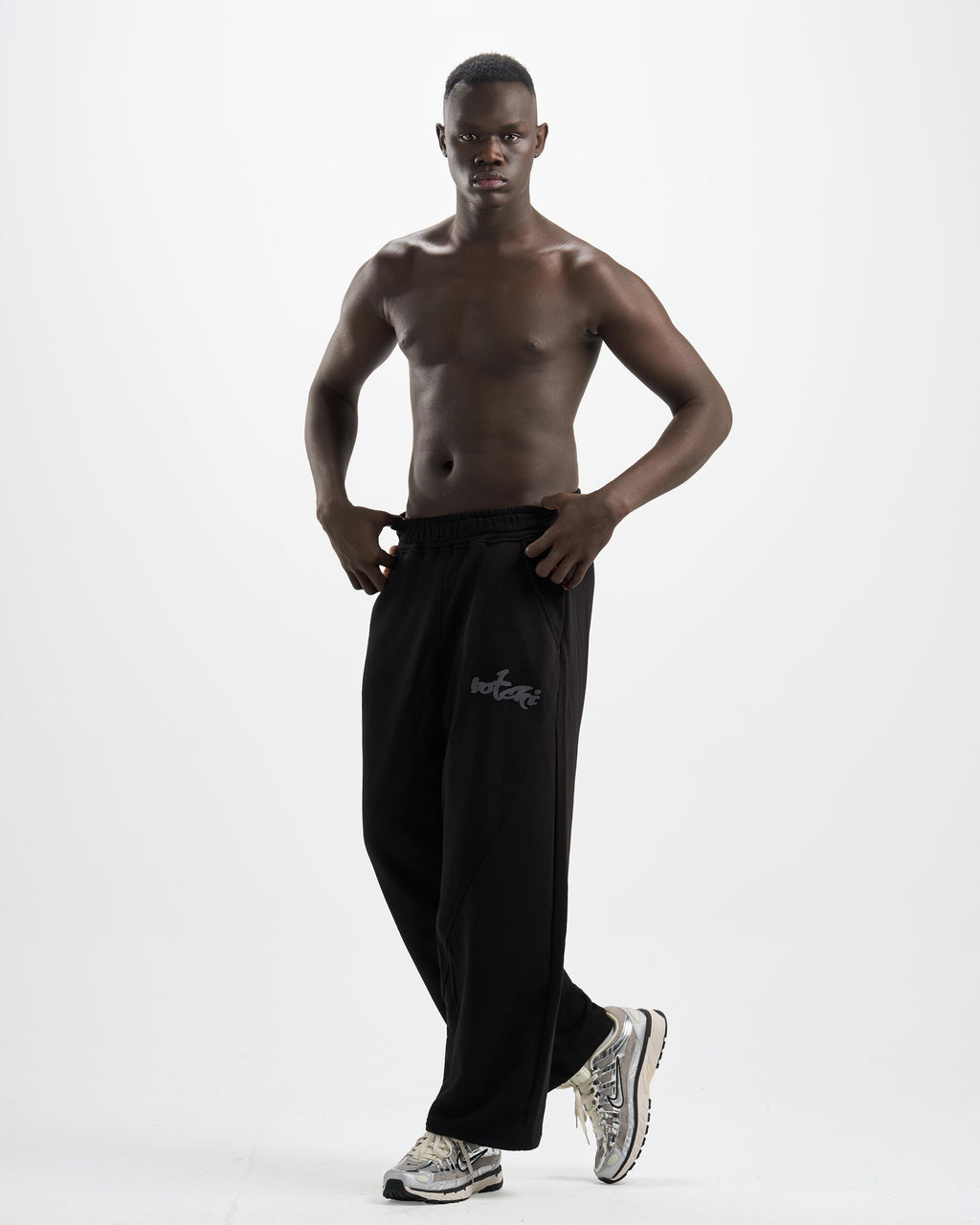 Botchi Melton Pants Black (Wide Leg)