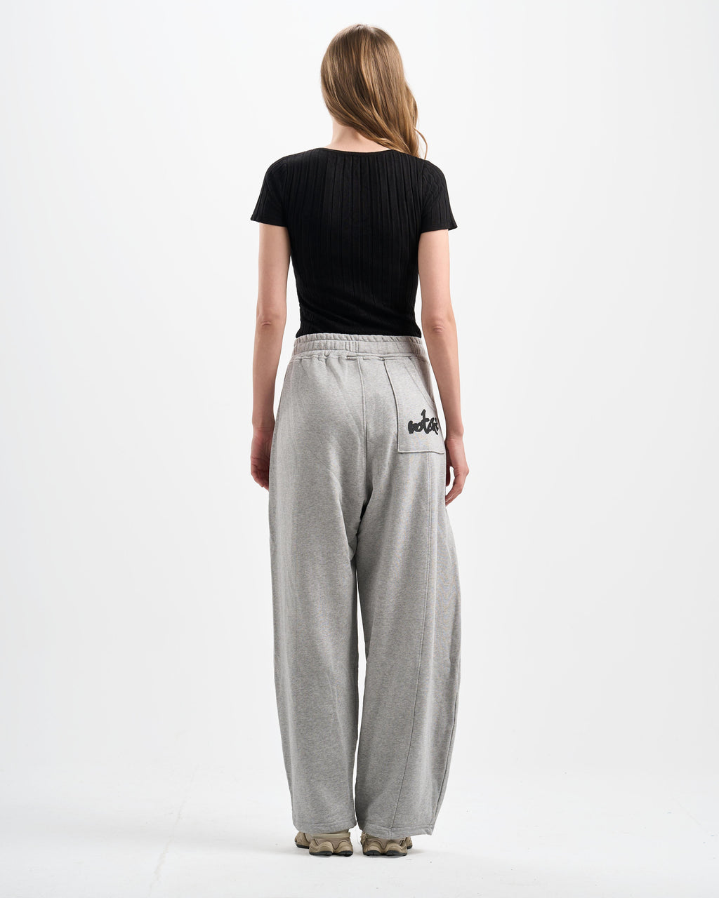 Botchi Melton Pants Grey (Wide Leg)
