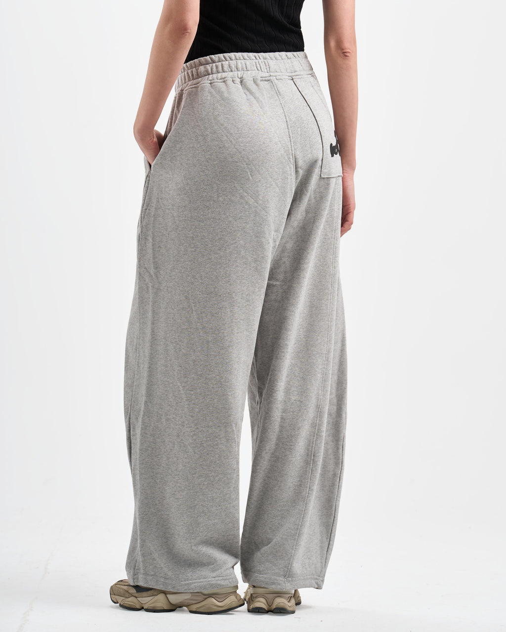 Botchi Melton Pants Grey (Wide Leg)