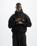 Botchi Heavy Melton Zip Hoodie Black